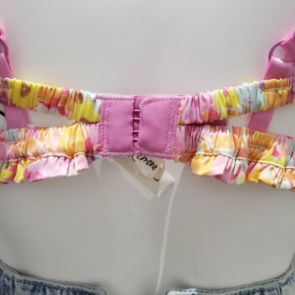 FOR LOVE AND LEMONS- Punch Satin Ruffled Cutout Bow Bralette-NWT - Picture 14 of 15